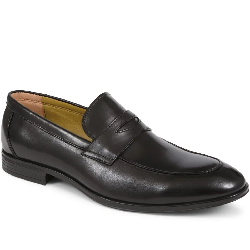 Men's loafers with a leather lining for comfortRushden Leather Penny Loafers - RUSHDEN / 323 643