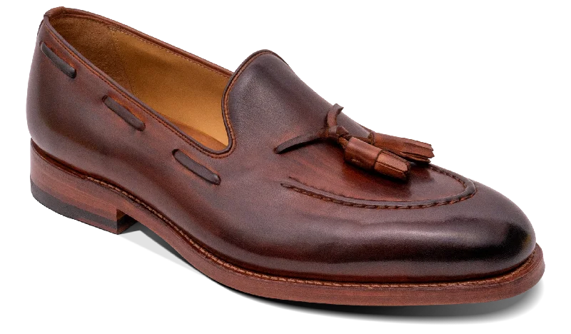 Men's loafers with a leather lining for comfortSevern - Tan Brush Stroke