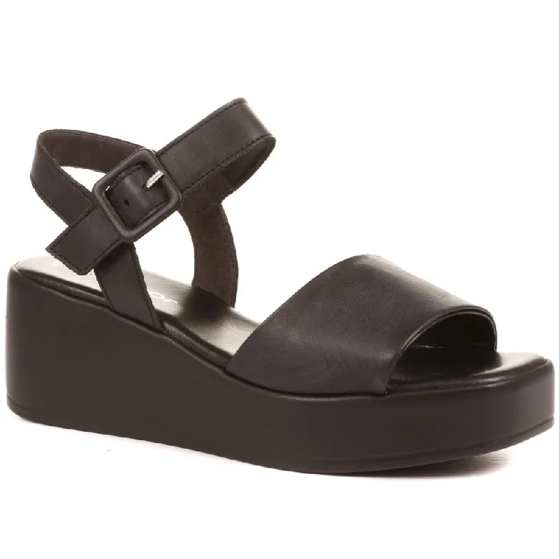 Men's casual shoes with a logo patch on the tongueSquare Toe Wedge Sandals - GAB35538 / 322 393