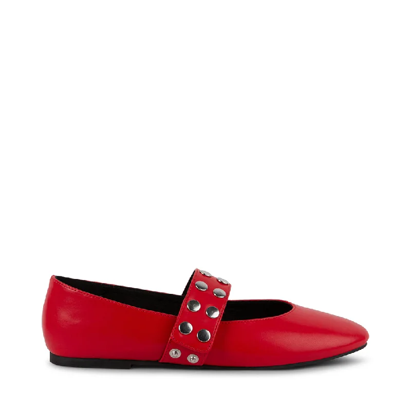 Men's loafers with a leather lining for comfortSTRONG RED