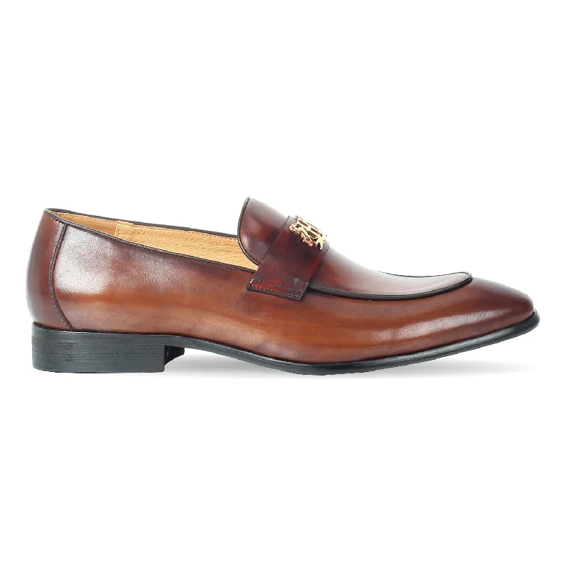 Men's loafers with a leather lining for comfortTan Formal Bit loafer