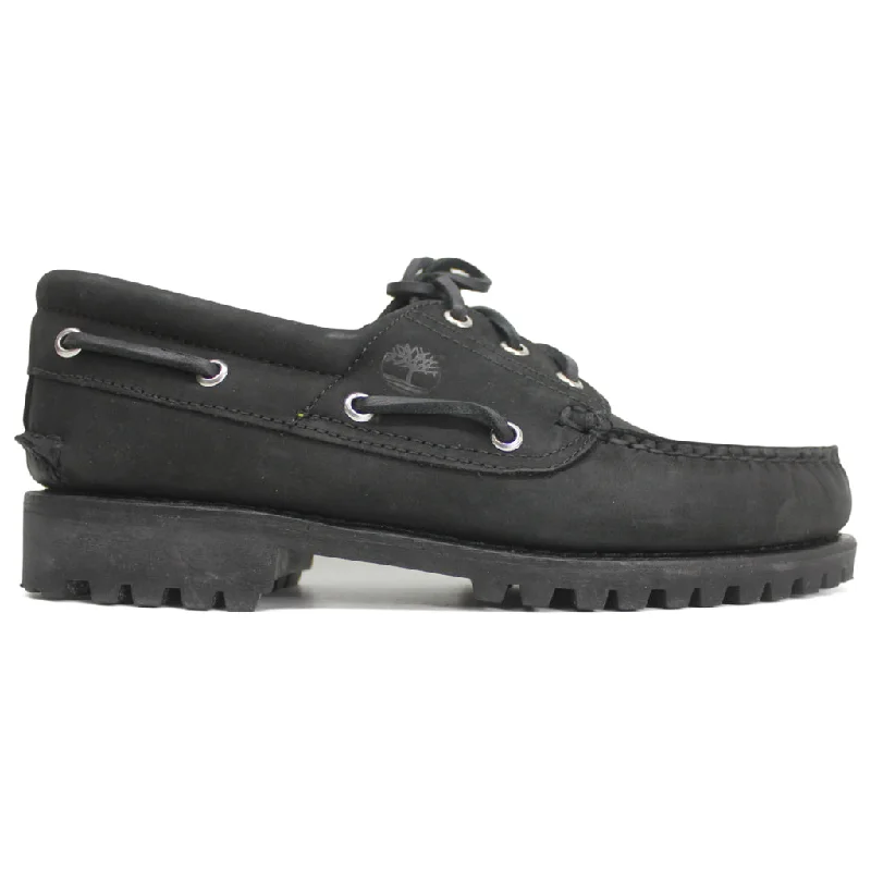 Men's casual shoes with a logo patch on the tongueAuthentics 3 Eye Classic Lug Nubuck Leather Men's Moccasin Shoes Men's casual shoes with a logo patch on the tongueAuthentics 3 Eye Classic Lug Nubuck Leather Men's Moccasin Shoes