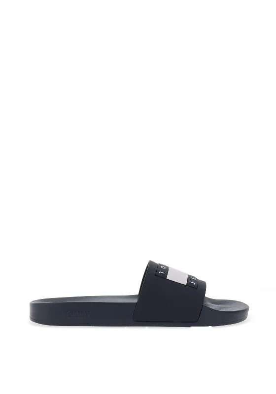 Men's casual shoes with a removable footbed for cleaningTommy Jeans Essential Pool Sliders, Dark Night Navy