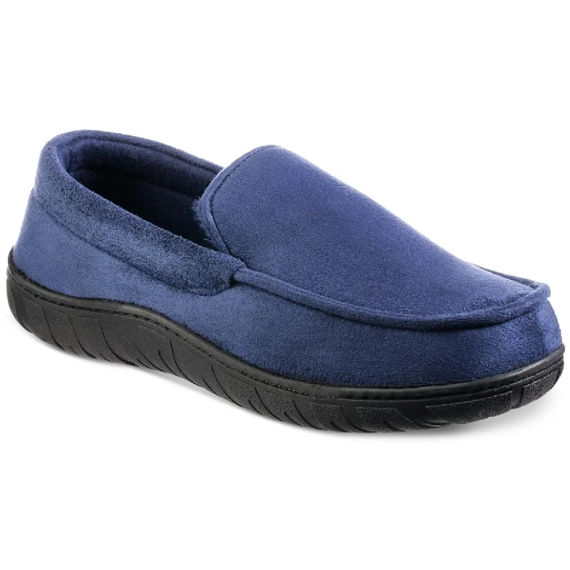 Men's slippers with a removable insole for cleaningTotes Mens Faux Suede Faux Fur Lined Loafer Slippers