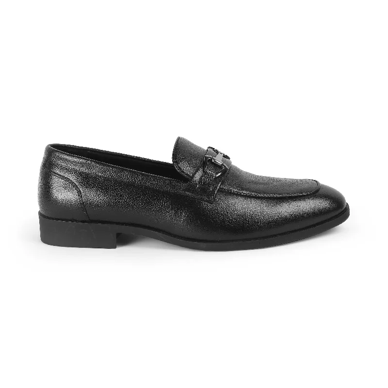 Men's loafers with a flexible sole for easy movementTresmode Antli Black Men's Leather Loafers