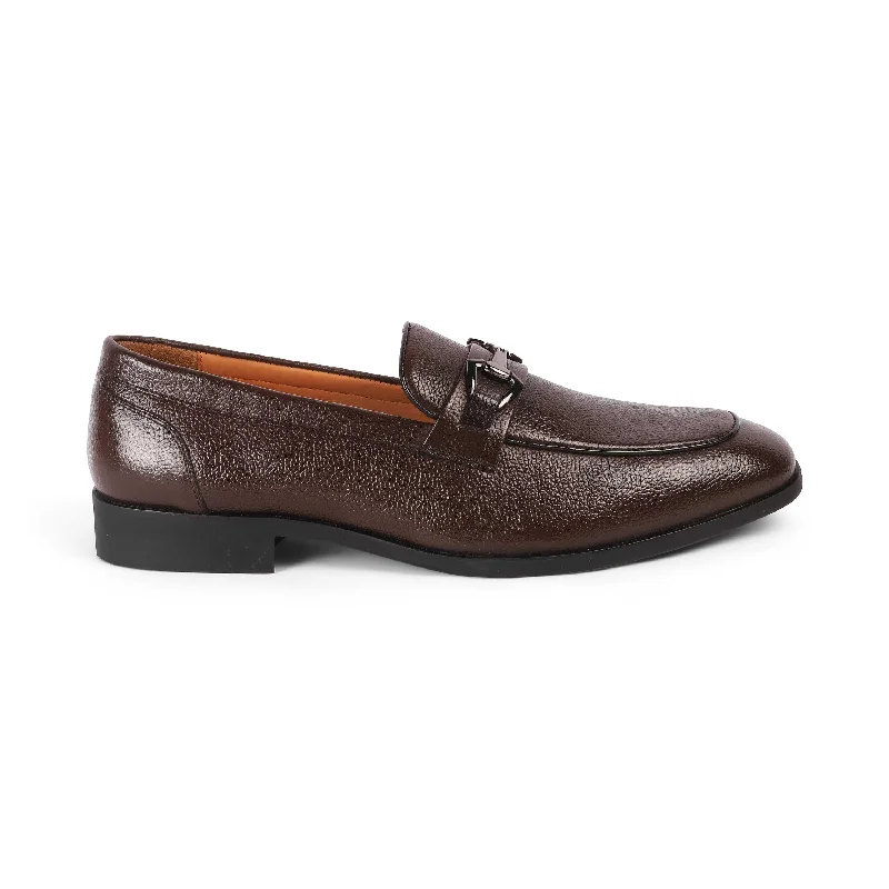 Men's loafers with a pointed toe for a stylish appearanceTresmode Antli Brown Men's Leather Loafers