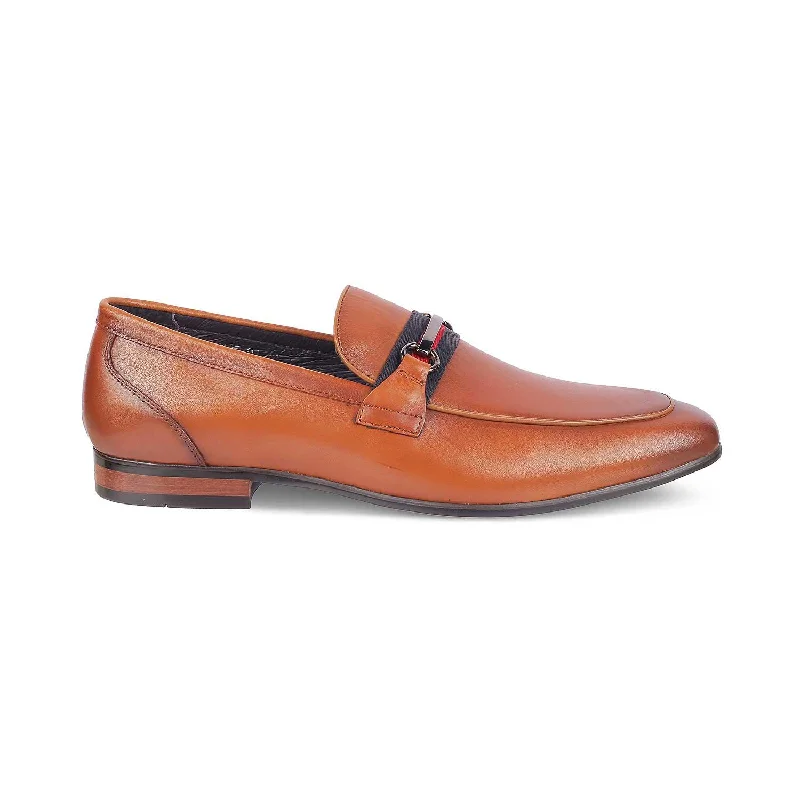 Men's loafers with a rubber sole for durabilityTresmode Merci Brown Men's Leather Loafers