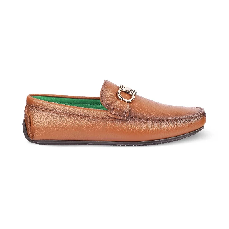 Men's loafers with a removable insole for cleaningTresmode Stpierre Camel Men's Leather Driving Loafers