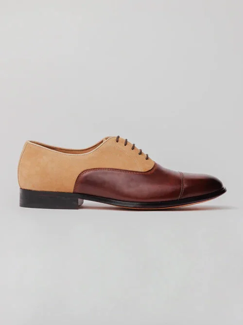 Men's Oxfords with a classic silhouette and a high - shine finishTrinity Combination Oxford - Brown