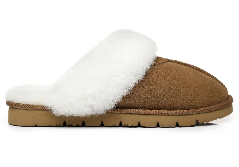 Men's slippers with a padded collar for comfortUGG Australian Shepherd Comfortable Unisex Hedy Open Back Slippers