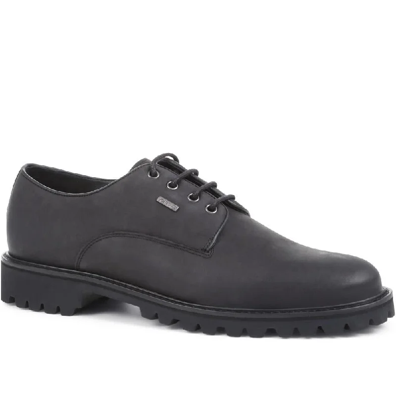 Men's casual shoes with a thick sole for added heightWaterproof Leather Derby Shoes - HECTOR2 / 322 940