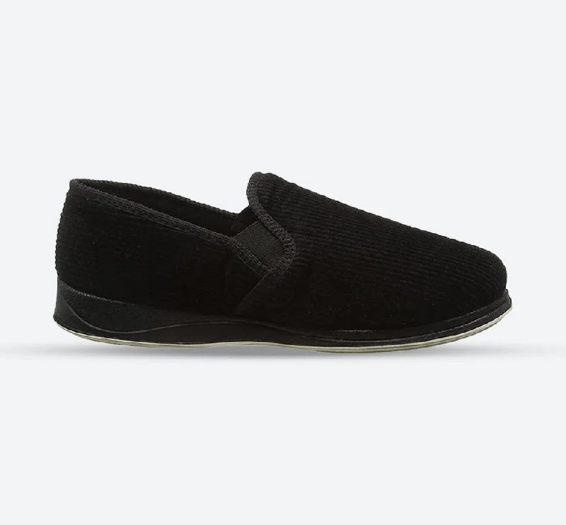 Men's slippers in a warm color like red or brownMens Wide Fit Padders Albert Slip On Slippers