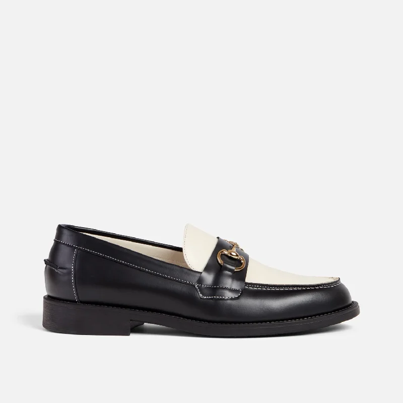 Men's loafers with a tassel front for a classic lookWilde Black + White Bit Loafer - Men's