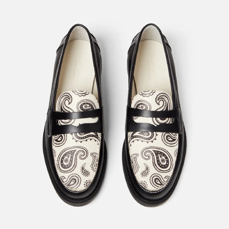 Men's loafers with a removable insole for cleaningWilde Paisley Penny Loafer - Men's