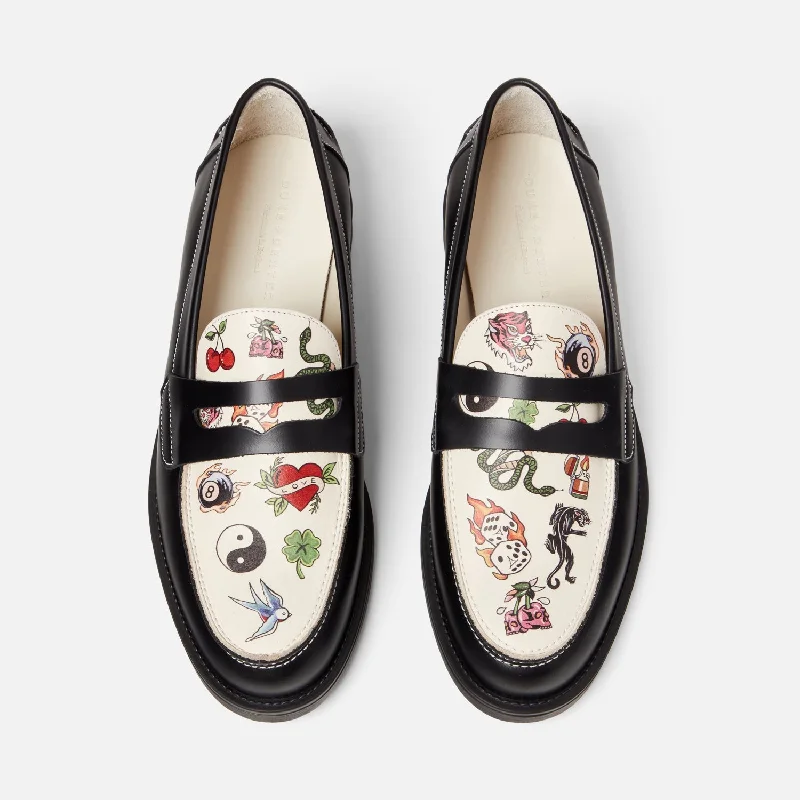 Men's loafers with a cushioned footbedWilde Tattoo Penny Loafer - Men's