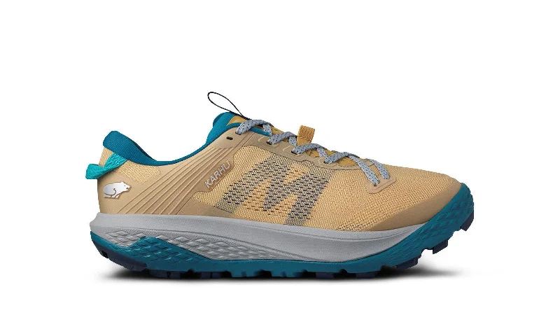 Men's running shoes with a supportive midfoot strapMEN'S IKONI TRAIL 1.0 - NEW WHEAT / CRYSTAL TEAL