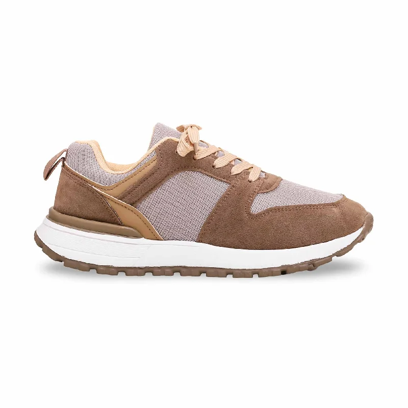 Leather men's sneakers with a low - top designBrown Casual Sneaker AT7270