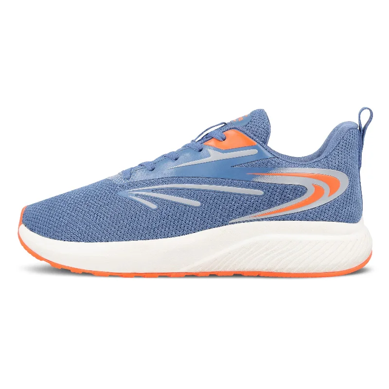 Men's walking shoes with a removable insole for customizationMen's Lace-up Sports Shoe - WS9603 SkyBlue Orange