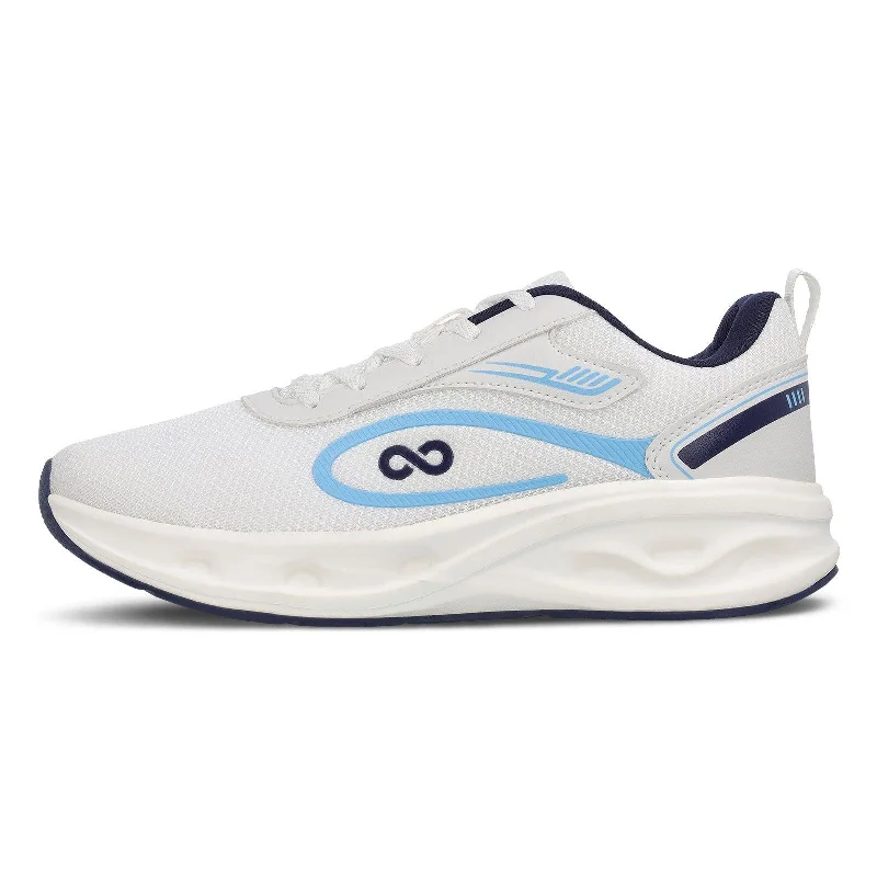 Cushioned men's walking shoes for all - day comfortMen's Lace-up Sports Shoe - WS9613 White Cushioned men's walking shoes for all - day comfortMen's Lace-up Sports Shoe - WS9613 White