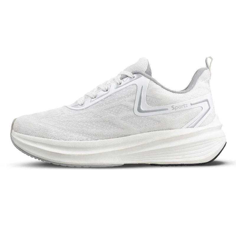 Men's walking shoes with a lace - up closure for a secure fitMen's Lace-up Walking Shoes - WS9146 White