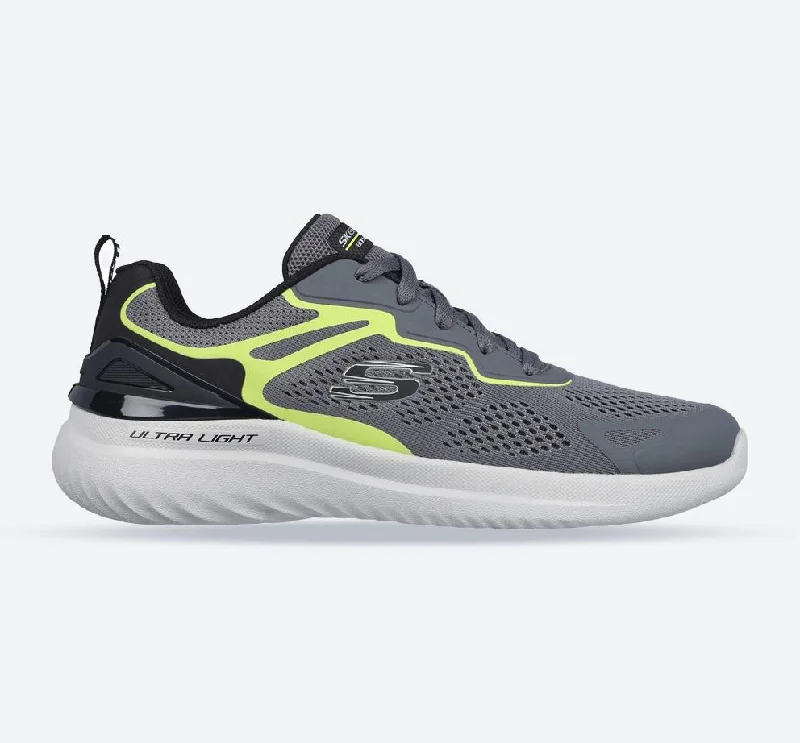 Men's sneakers with a shock - absorbing insoleMen's Wide Fit Skechers 232674 2.0 - Andal Sneakers - Charcoal/Lime