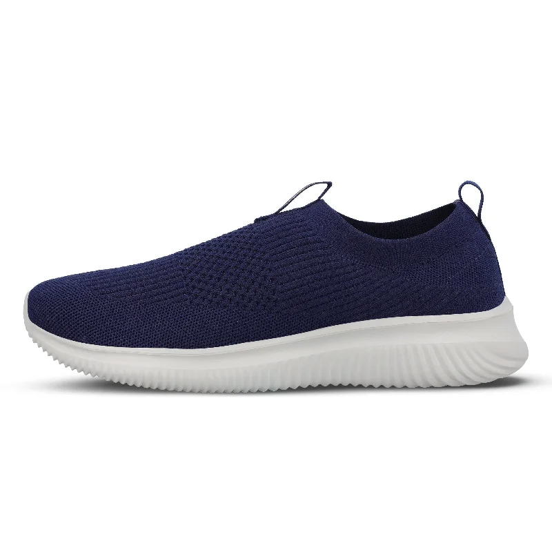 Men's walking shoes with a removable insole for customizationWalkaroo Belly Shoes for Men - WS9551 Navy Blue