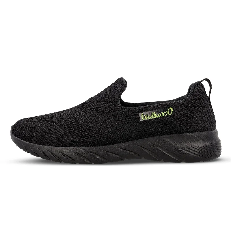 Men's walking shoes with a brightly colored designMen's Slip-on Walking Shoe - XS9750 Black