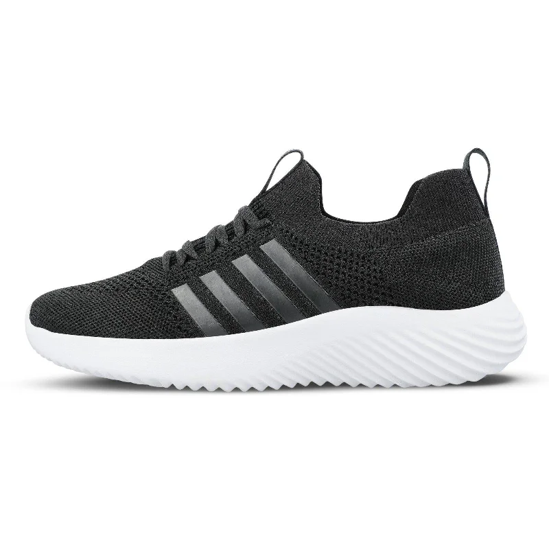 Men's walking shoes with a flexible sole for easy movementWalkaroo Men Lace-up Sock Shoes - WS9509 Black