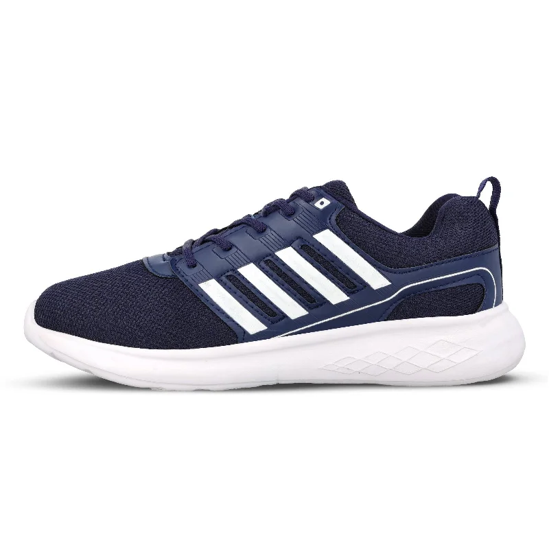 Men's walking shoes with a stretchy side panel for flexibilityWalkaroo Men Lace-up Training Shoes - WS3008 Navy Blue Men's walking shoes with a stretchy side panel for flexibilityWalkaroo Men Lace-up Training Shoes - WS3008 Navy Blue