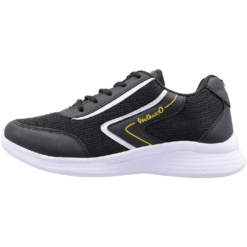 Trail - walking men's shoes with a rugged outsoleWalkaroo Men Lace-up Training Shoes - WS3040 Black