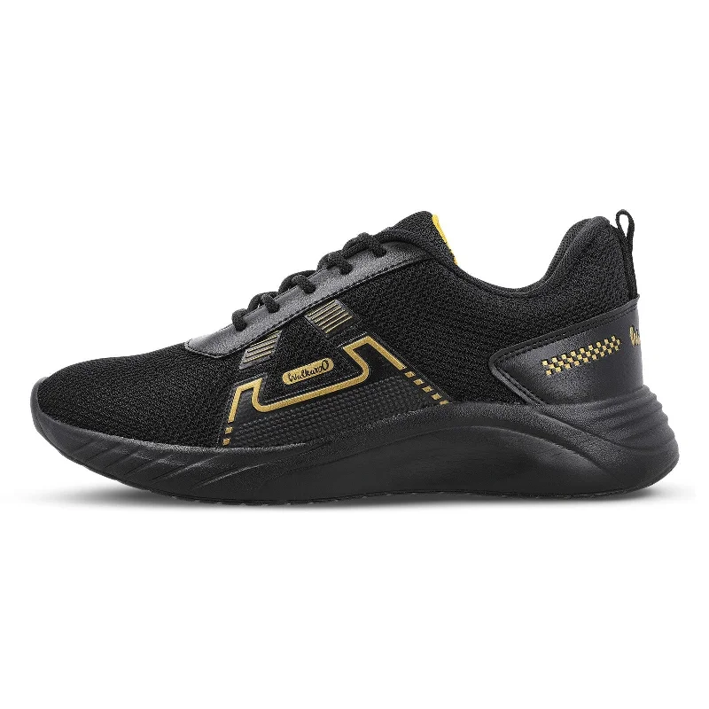 Men's walking shoes with a low - heeled designWalkaroo Men walking Shoes - WS3065 Black Gold Men's walking shoes with a low - heeled designWalkaroo Men walking Shoes - WS3065 Black Gold