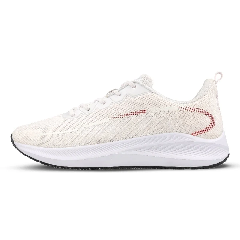 Men's walking shoes with a removable insole for customizationWalkaroo Running Shoes for Men - WS9077 White