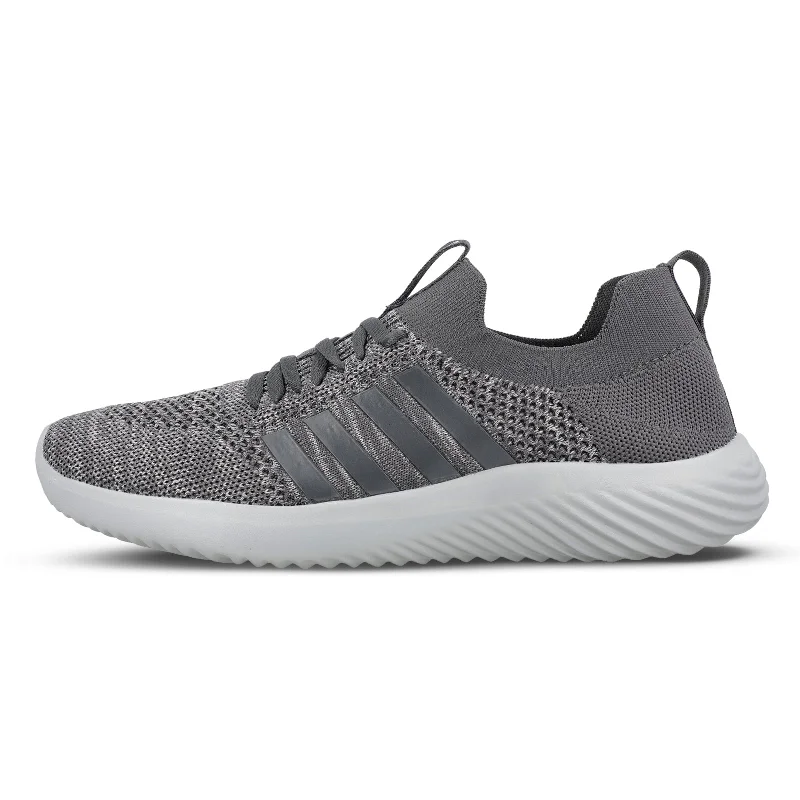 Men's walking shoes with a flexible sole for easy movementWalkaroo Men Lace-up Sock Shoes - WS9509 Grey Milange