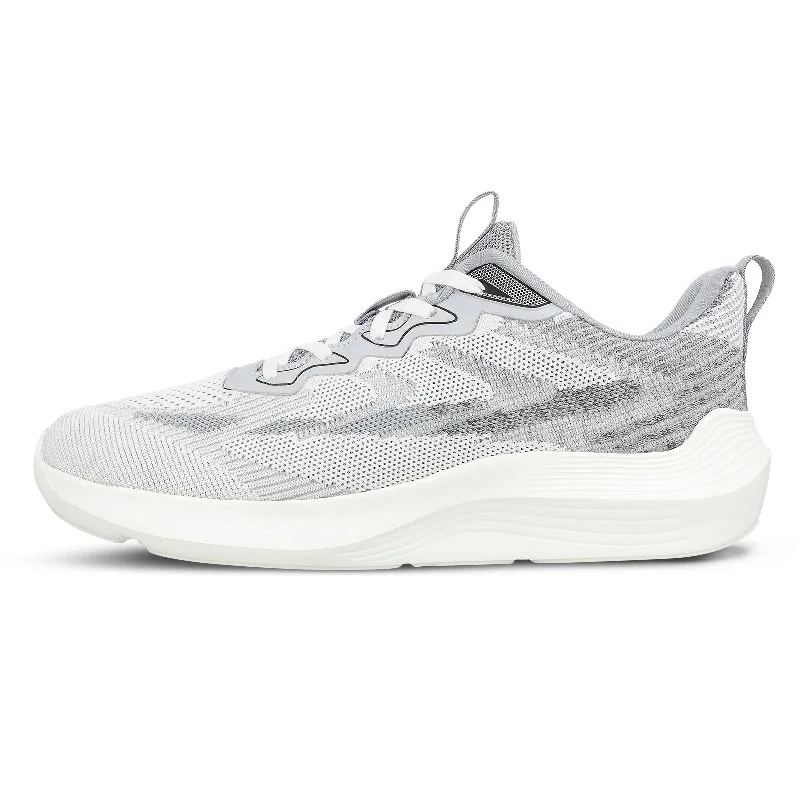 Men's lightweight walking shoes with a breathable mesh upperWalkaroo Men Walking Shoes - WS9564 White Grey