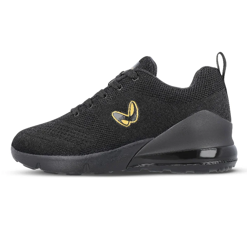 Men's walking shoes with a supportive midfoot strapALPHA-GO Men's Lace-up Sports Shoe - XS9751 Black Gold