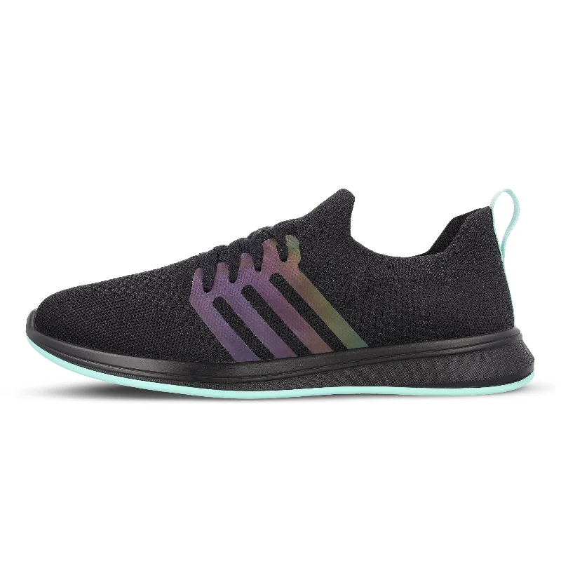 Men's walking shoes with a brightly colored designWalkaroo Men Walking and Washable Shoes - XS9771 Black Mint