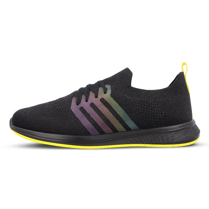 Men's walking shoes with a flexible sole for easy movementWalkaroo Men Walking and Washable Shoes - XS9771 Black Yellow Men's walking shoes with a flexible sole for easy movementWalkaroo Men Walking and Washable Shoes - XS9771 Black Yellow