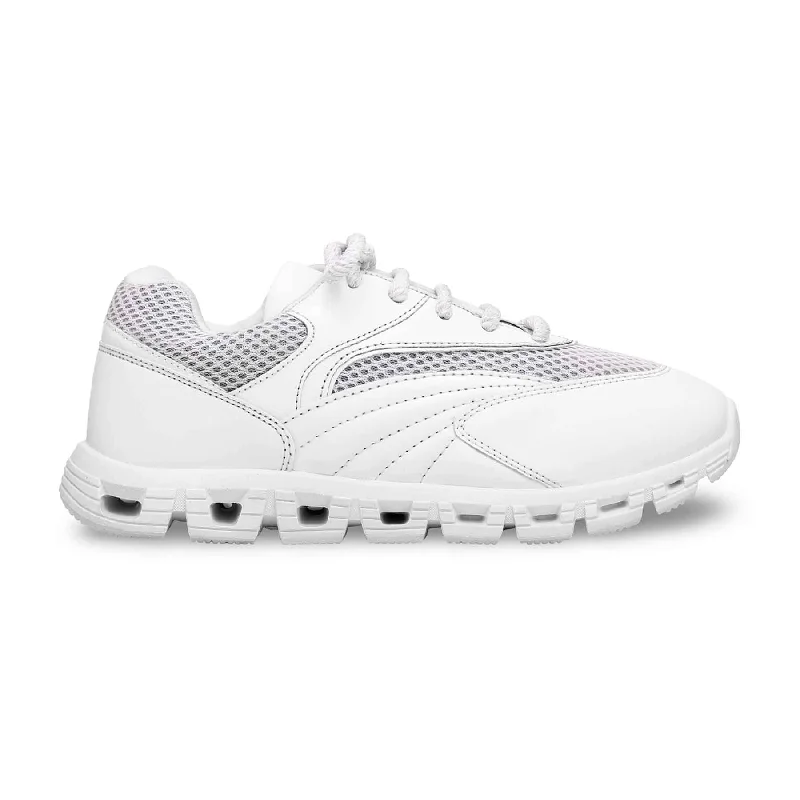 Leather men's sneakers with a low - top designWhite Casual Sneaker AT7317
