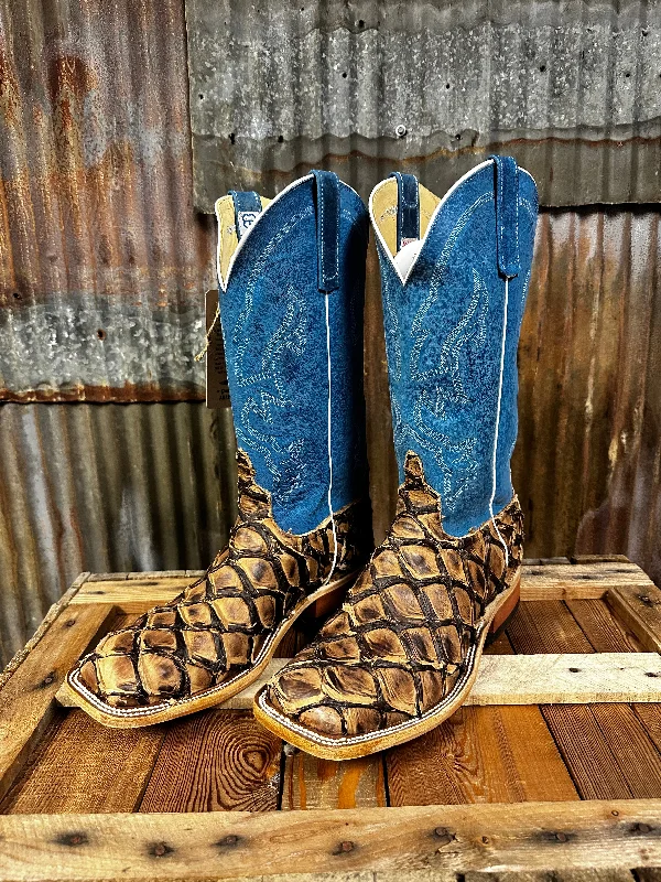 Men's cowboy boots with a scalloped edgeAnderson Bean Cigar Matte Big Bass