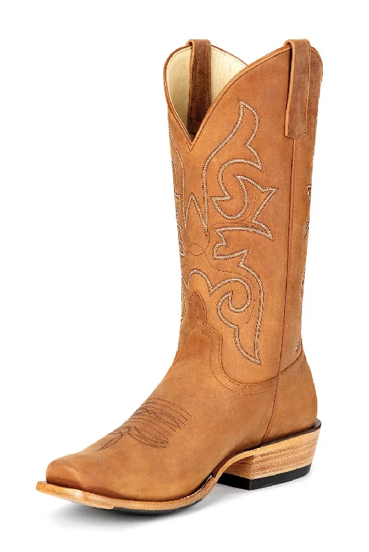 Men's genuine leather cowboy boots with a pointed toeHorse Power Mens Marlboro Crazyhorse Leather Cowboy Boots