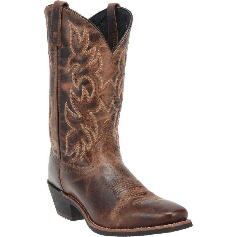 Men's cowboy boots with a high - heeled designLaredo Men's Breakout Rust Leather Cowboy Boots 68354