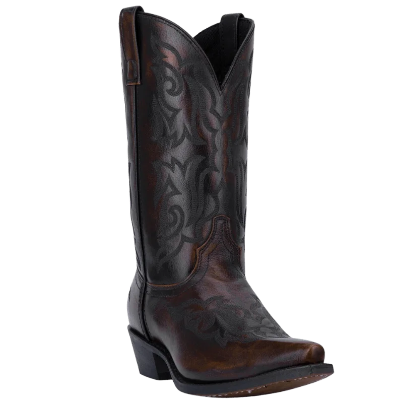 Men's cowboy boots in a dark brown leatherLaredo Men's Hawk Burnished Gold Leather Cowboy Boots 6862