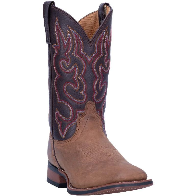 Men's cowboy boots with a heel guardLaredo Mens Lodi Cowboy Boots Leather Taupe/Chocolate