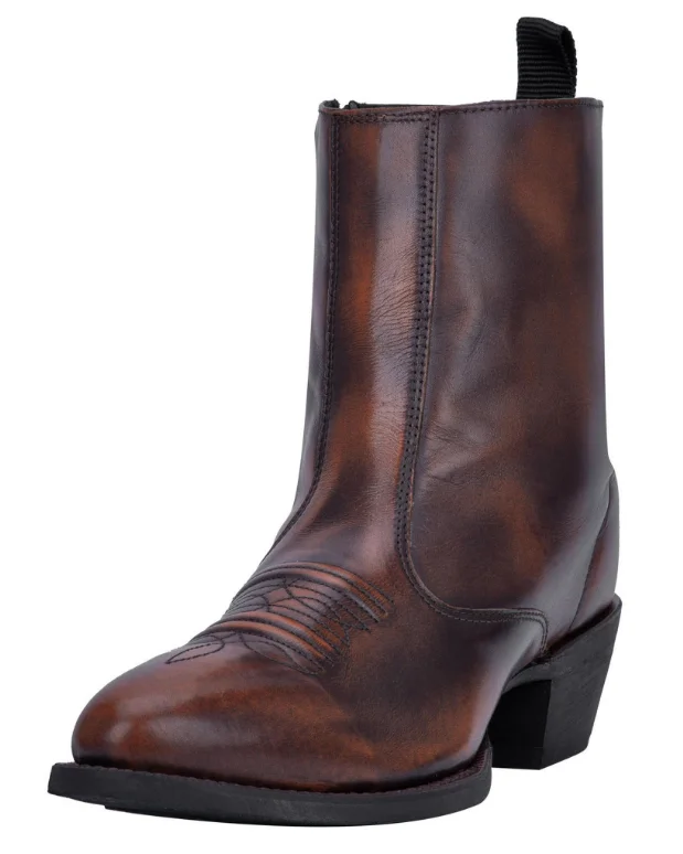 Men's cowboy boots with a pull - on strapLaredo Tan Zipper Western Boot