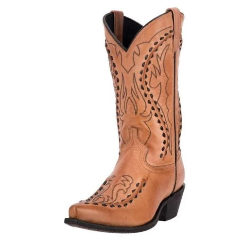 Alligator - print men's cowboy boots for a bold lookLaredo Antique Tan Laramie Buckstitch Western Boots