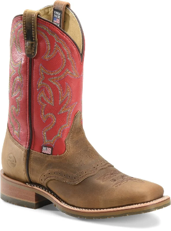 Men's cowboy boots with a suede shaftDouble H "Roger" Western Work Boot
