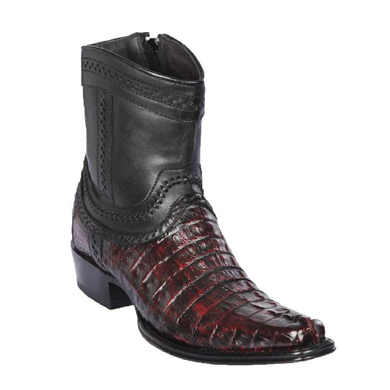 Camouflage men's ankle boots for a military - inspired styleMen's Los Altos Caiman Tail European Toe Short Boot 76B0118