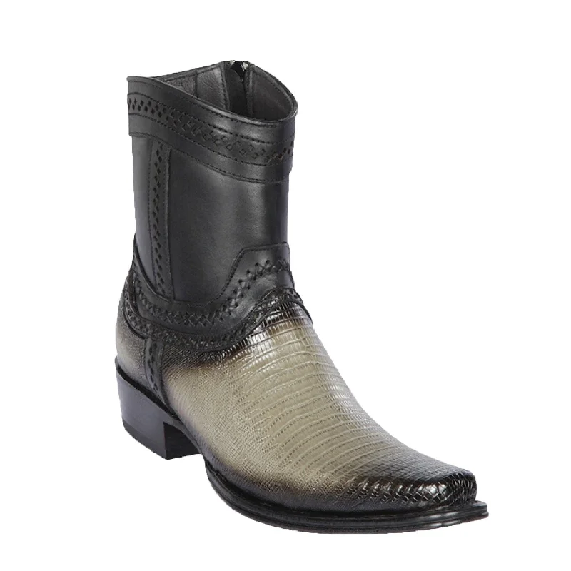 Men's ankle boots with a chunky sole for urban styleMen's Los Altos Lizard Skin European Toe Short Boot 76B0738