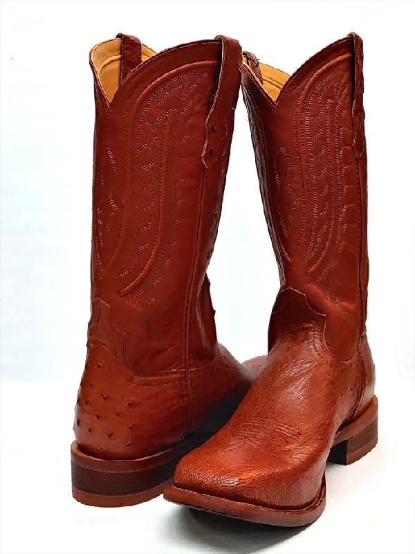Men's cowboy boots with a leather lining for comfortTwisted X MRCL001 Mens Rancher Classic WS Toe Smooth Ostrich Brandy - 12.5 (D)