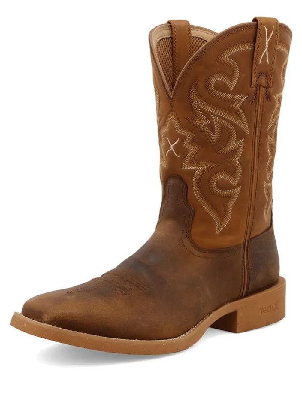 Alligator - print men's cowboy boots for a bold lookTwisted X MXTR005 Mens Tech X Boot Saddle And Rustic Orange - 24.5